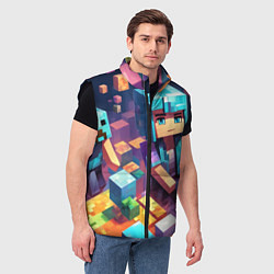 Мужской жилет Minecraft 2 0, цвет: 3D-черный — фото 2