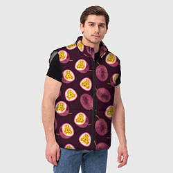 Мужской жилет Маракуйя паттерн, цвет: 3D-светло-серый — фото 2