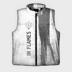 Мужской жилет In Flames - white gradient по-вертикали, цвет: 3D-черный