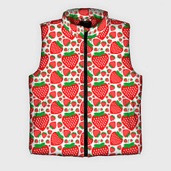 Мужской жилет Клубничный паттерн, цвет: 3D-красный