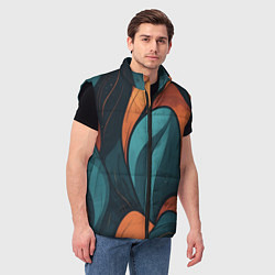 Мужской жилет Темные и теплые контрасты, цвет: 3D-черный — фото 2