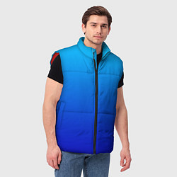 Мужской жилет Голубой градиент, цвет: 3D-красный — фото 2