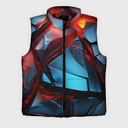 Мужской жилет Камни в красном освещении, цвет: 3D-черный