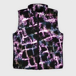 Мужской жилет Светящаяся розовая сетка, цвет: 3D-черный