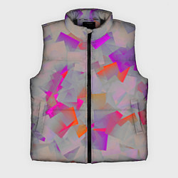 Мужской жилет Розово-фиолетовые осколки, цвет: 3D-черный