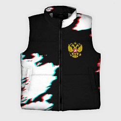 Мужской жилет Герб глитч краски, цвет: 3D-светло-серый