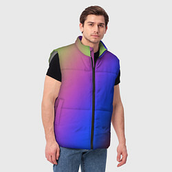 Мужской жилет Градиент полосы, цвет: 3D-светло-серый — фото 2