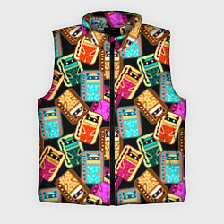 Мужской жилет Разноцветные котики паттерн, цвет: 3D-светло-серый