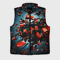Мужской жилет Геометрический взрыв пластин, цвет: 3D-светло-серый