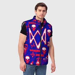 Мужской жилет Watch dogs neon, цвет: 3D-светло-серый — фото 2