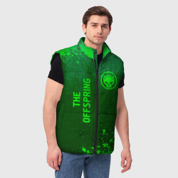 Мужской жилет The Offspring - green gradient вертикально, цвет: 3D-черный — фото 2