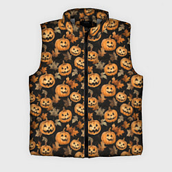 Мужской жилет Тыквы с лицами, цвет: 3D-светло-серый