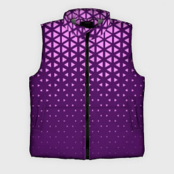 Мужской жилет Геометрический градиент - фиолетово-розовый, цвет: 3D-светло-серый
