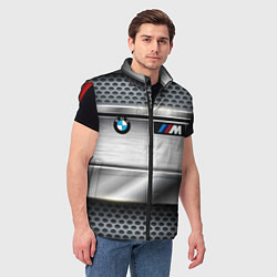 Мужской жилет BMW metal texture, цвет: 3D-красный — фото 2
