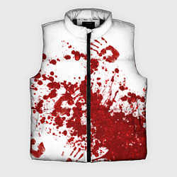 Мужской жилет Кровавые следы и отпечатки рук, цвет: 3D-черный