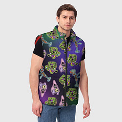 Мужской жилет Губка Боб - паттерн хэллоуин, цвет: 3D-красный — фото 2