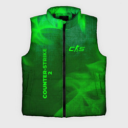 Мужской жилет Counter-Strike 2 - green gradient вертикально, цвет: 3D-черный