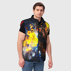 Мужской жилет Космическая абстракция, цвет: 3D-красный — фото 2