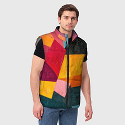 Мужской жилет Геометрия мозайка, цвет: 3D-светло-серый — фото 2