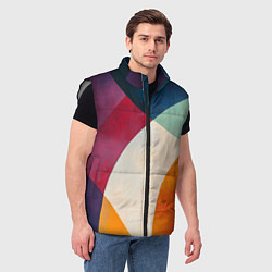 Мужской жилет Геометрическая иллюстрация, цвет: 3D-светло-серый — фото 2