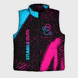 Мужской жилет Stumble Guys - neon gradient вертикально, цвет: 3D-черный