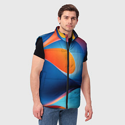 Мужской жилет Абстрактный геометрический градиент, цвет: 3D-черный — фото 2