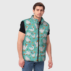 Мужской жилет Гусики, цвет: 3D-черный — фото 2