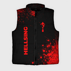 Мужской жилет Hellsing - red gradient вертикально, цвет: 3D-черный