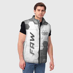 Мужской жилет FAW - white gradient вертикально, цвет: 3D-черный — фото 2