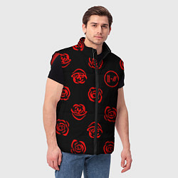 Мужской жилет Twenty one pilots rose pattern, цвет: 3D-красный — фото 2