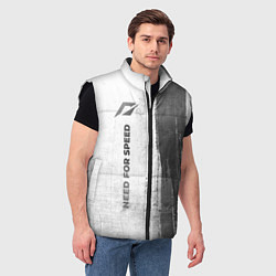 Мужской жилет Need for Speed - white gradient по-вертикали, цвет: 3D-черный — фото 2