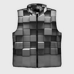 Мужской жилет Текстура кубы, цвет: 3D-светло-серый