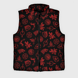 Мужской жилет Houses logo pattern Game of Thrones, цвет: 3D-красный