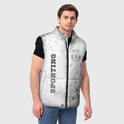 Мужской жилет Sporting - white gradient вертикально, цвет: 3D-черный — фото 2