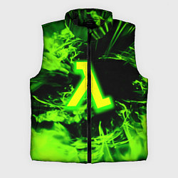 Мужской жилет Half life кислотное лого огонь, цвет: 3D-черный