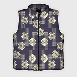 Мужской жилет Цветочный геометрический узор, цвет: 3D-светло-серый