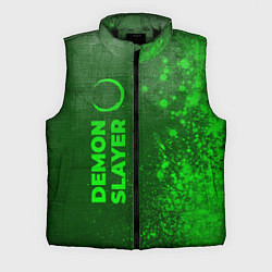 Мужской жилет Demon Slayer - green gradient по-вертикали, цвет: 3D-черный