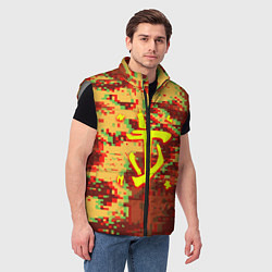 Мужской жилет Doom камуфляж глитч, цвет: 3D-светло-серый — фото 2