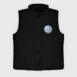 Мужской жилет Volkswagen logo auto, цвет: 3D-черный