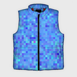 Мужской жилет Синие пиксели, цвет: 3D-красный