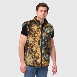 Мужской жилет Абстрактные узоры фрактала, цвет: 3D-светло-серый — фото 2