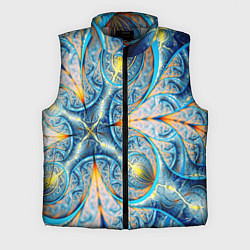 Мужской жилет Оптический узор фрактальный, цвет: 3D-светло-серый