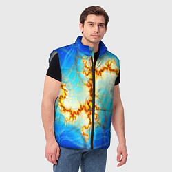Мужской жилет Абстрактные молнии узоры, цвет: 3D-светло-серый — фото 2