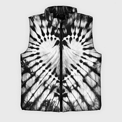 Мужской жилет Абстрактное сердце - черно-белый тай-дай