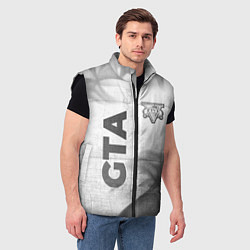 Мужской жилет GTA - white gradient вертикально, цвет: 3D-черный — фото 2