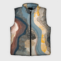 Мужской жилет Флюид арт, цвет: 3D-светло-серый