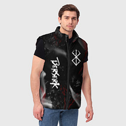 Мужской жилет Берсерк - пламя, цвет: 3D-черный — фото 2