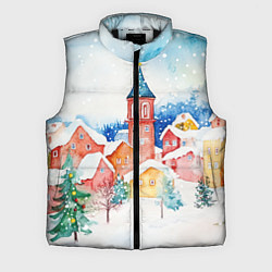 Мужской жилет Новогодний сказочный город