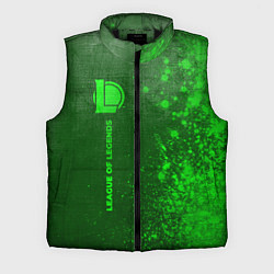 Мужской жилет League of Legends - green gradient по-вертикали, цвет: 3D-черный