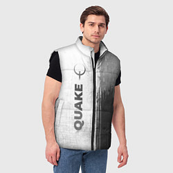 Мужской жилет Quake - white gradient по-вертикали, цвет: 3D-черный — фото 2